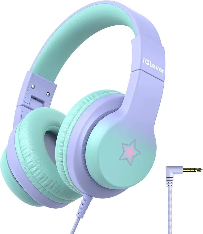 iClever HS19S Kids Headphones for School, Over-Ear for Toddler Boys Girls
