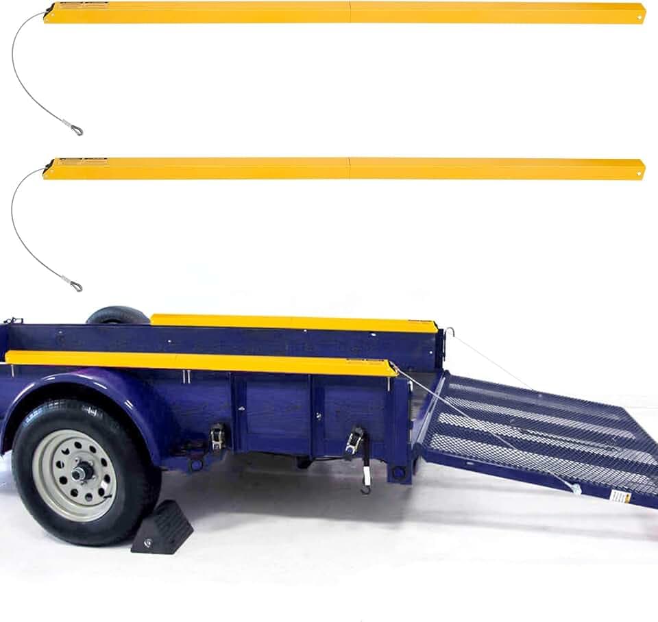 ECOTRIC 2-Sided Assist System Tailgate Utility Trailer Gate&Ramp w/