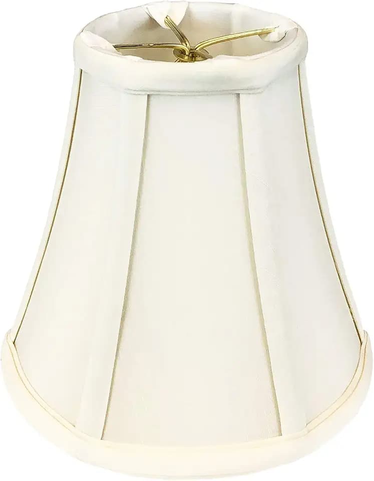 Royal Designs, Inc. BSO-704RC-7EG True Bell Basic Lamp Shade with Round Clip, 3.75 x 7 x 6.75, Eggshell