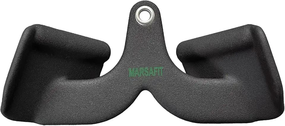 MARSAFIT Home Gym Fitness Rowing T-bar V-bar Pulley Cable Machine Attachment, Bicep Curl Tricep LAT pulldown Bar Back Strength Training Handle Grips LAT Pull Down Bar for Seat Row Workout（BTBAR 1902）