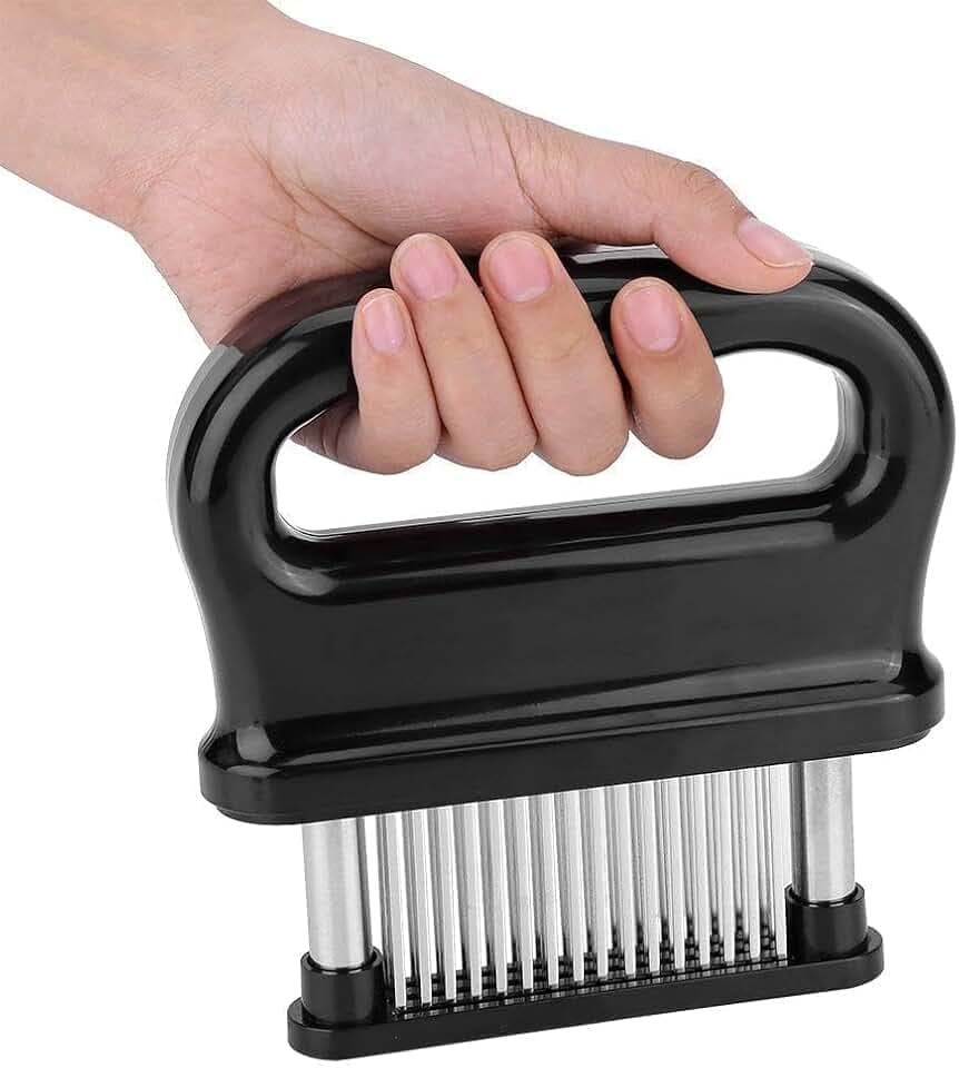 Hztyyier Fleischklopfer mit 48 Edelstahl Nadeln, Fleischzartmacher Meat Tenderizer Küche Kochwerkzeug zum Zartmachen Steak Rindfleisch