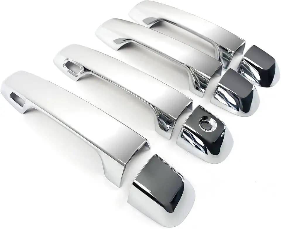 Door Handle Covers Trim Compatible with Toyota 4Runner 4WD N280 Prado J150 2010-2022 2017 2018 2019 2020 2021 Car Styling Accessories Exterior Door Handles Chrome With Smart Key Holes 8PCS ABS