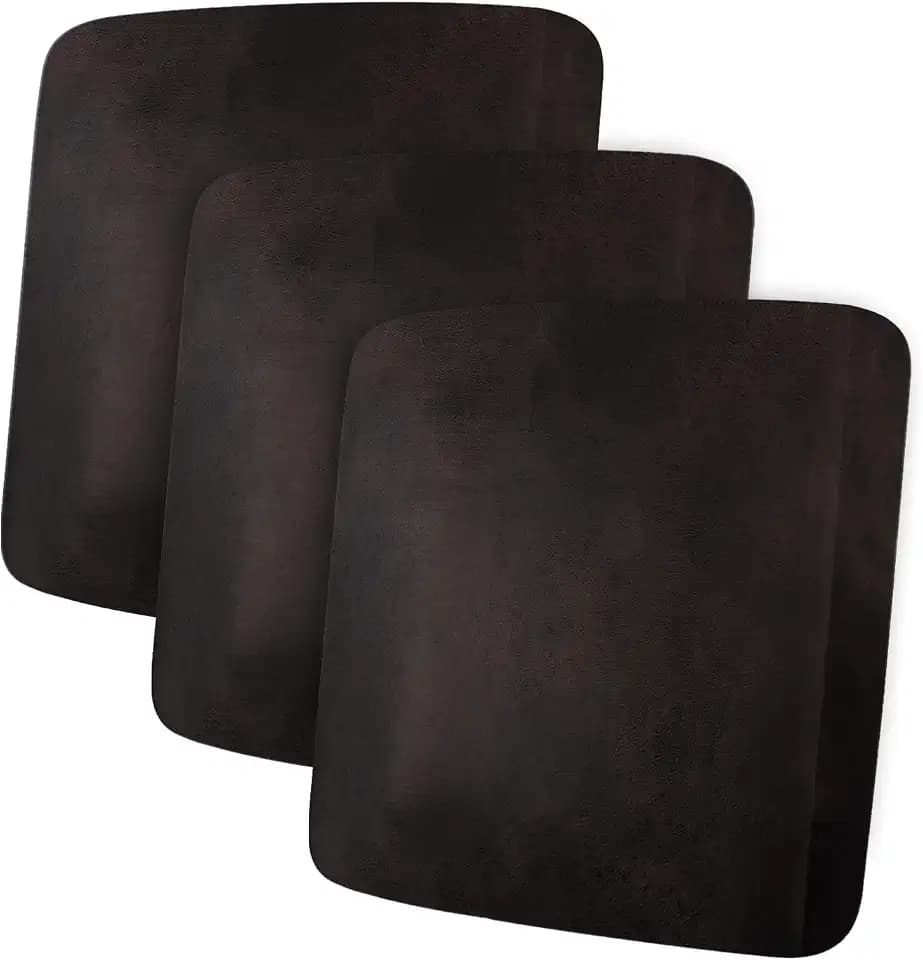 ANARACHON Leather Look Couch Cushion Covers Sofa Seat Slipcovers Sets Couches Furniture Protector for Sectional Armchair Loveseat Pets Kids Stretch Spandex Fabric (3 Cushion Sofa, Chocolate)