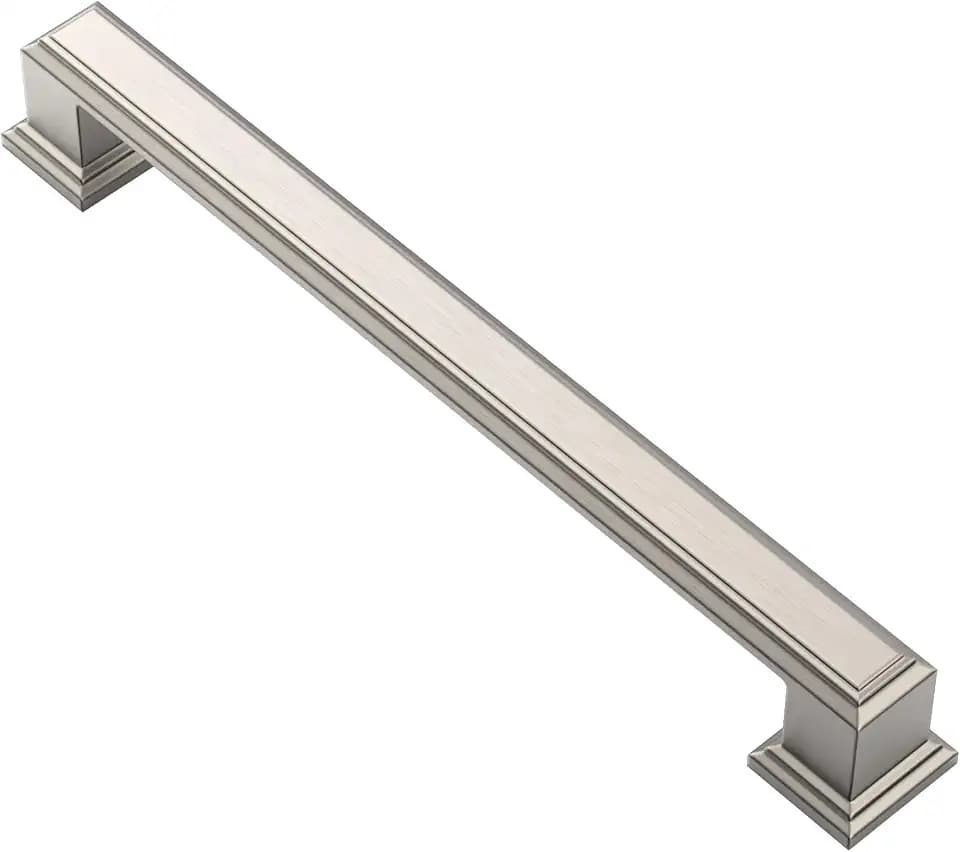 Alzassbg 6-1/4" Brushed Satin Nickel Cabinet Pulls 10 Pack, AL3071SN
