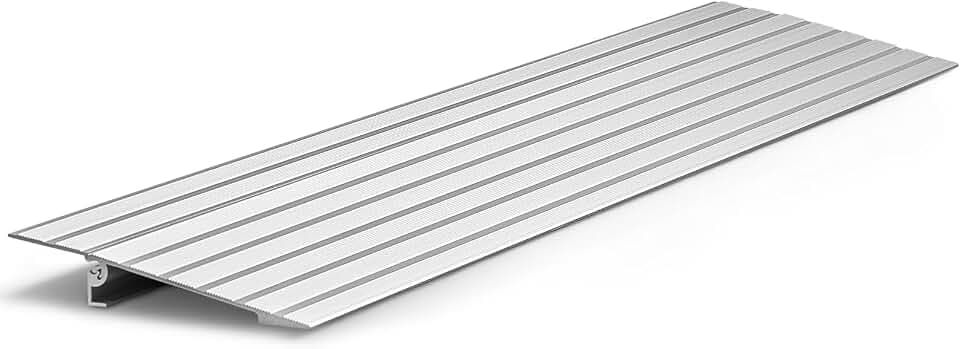 VEVOR Türschwellenrampe, 196x864x26 mm, Rollstuhlrampe aus Aluminiumlegierung mit Einer Tragkraft von 360 kg, Bordsteinrampe für Heimtreppen für Rollstühle Roller Gehhilfen Fahrräder Dreiräder