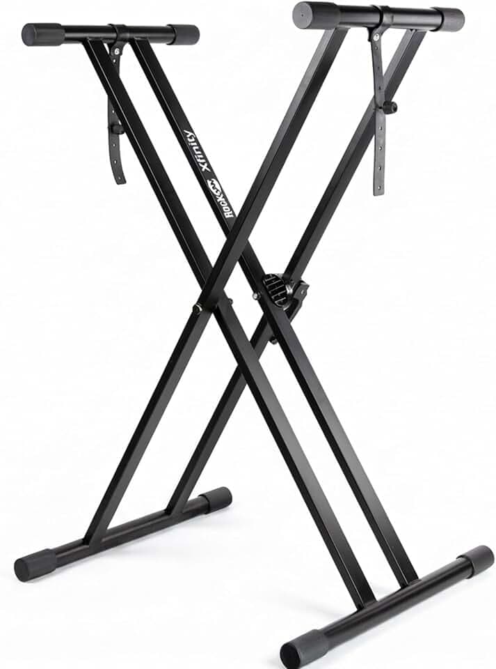 RockJam RJXX363 Keyboardständer Doppel-X, robust, bis 20 kg belastbar