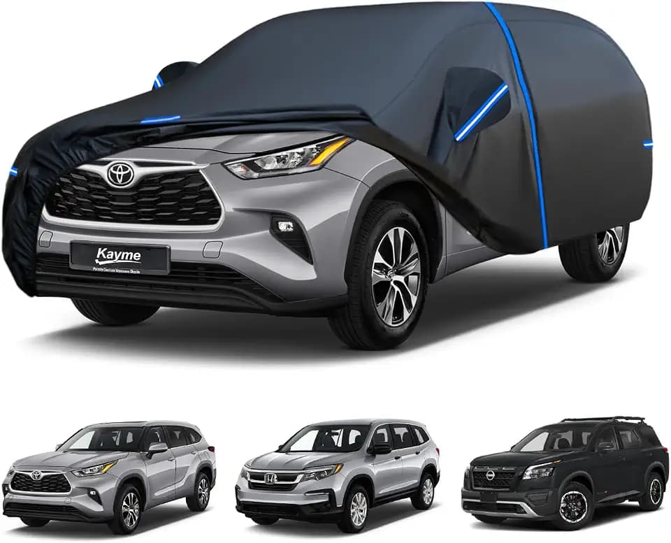 Kayme SUV Car Cover for Toyota Highlander, Nissan Pathfinder, Honda Pilot