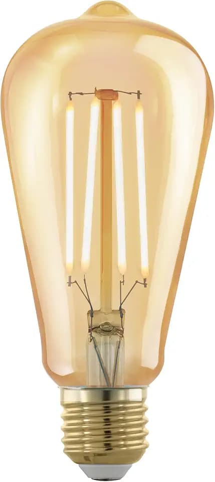 EGLO LED E27 dimmbar, Golden Vintage Glühbirne, Lampe, Retro Beleuchtung