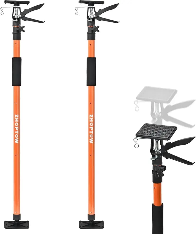 Adjustable Support Pole - Cabinet Jack, Drywall Lift, 45"-114" Adjustable Height, Supports Up to 154lbs, 3rd Hand,Cabinet Jacks for Installing cabinets,Ceiling, Cargo Bars