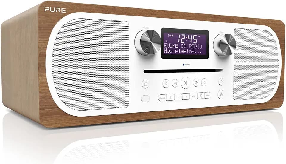 Pure Evoke C-D6 Stereo-All-in-One-Musikanlage (CD, DAB+ Digital-, UKW-Radio, Bluetooth inkl. Fernbedienung) walnuss