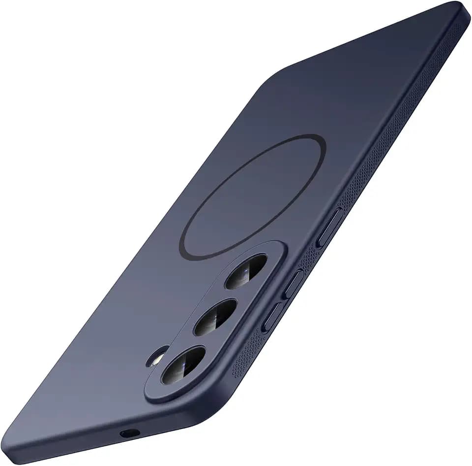 JETech Slim Magnetic Case for Samsung Galaxy S26 Plus, Anti-Slip, Deep Blue