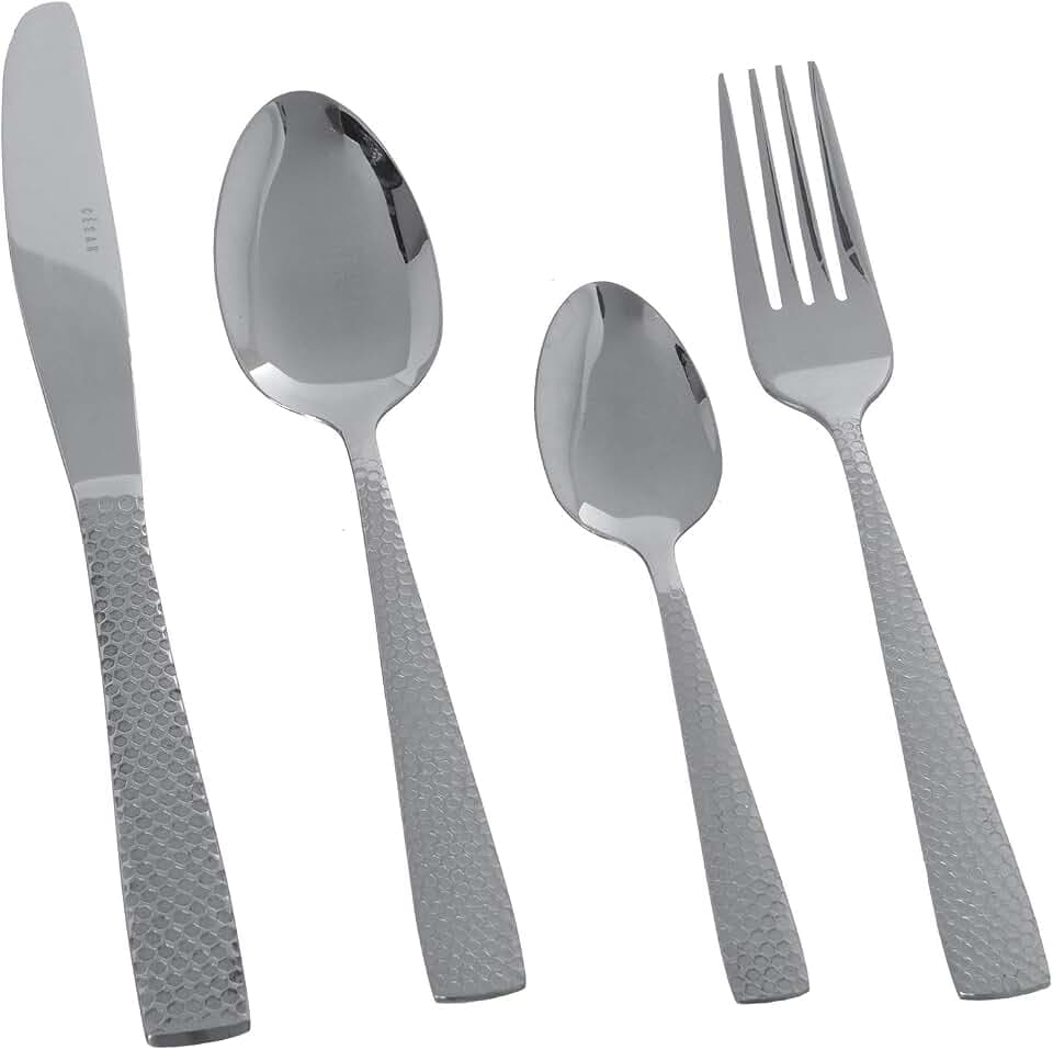SET 24 CUBIERTOS ACERO INOXIDABLE 18/10 BRILLOOLIMPIA APTO PARA LAVAVAJILLAS