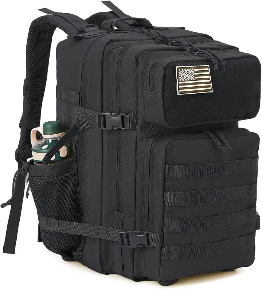 QT&QY Taktischer MilitäR Rucksack Herren Groß 25l/35l/45L Bundeswehr Rucksack 3 Tage Molle Armee RucksäCke Assault Backpack Outdoor Wasserdicht Pack Tasche