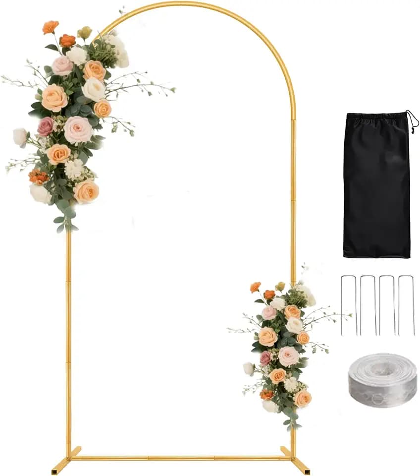 WellSign 7.2FT Metal Balloon Arch Backdrop Stand for Parties