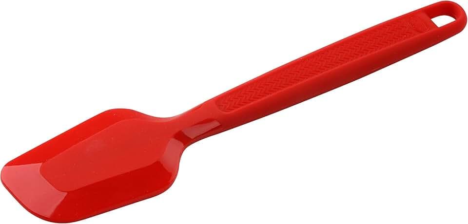 Dr. Oetker Silikon-Teigschaber 28 cm FLEXXIBLE Love, Küchen-Schaber aus hochwertigem Platinsilikon, spülmaschinengeeignet, Teig-Spachtel für runde und eckige Kanten (Farbe: Rot), Menge: 1 Stück