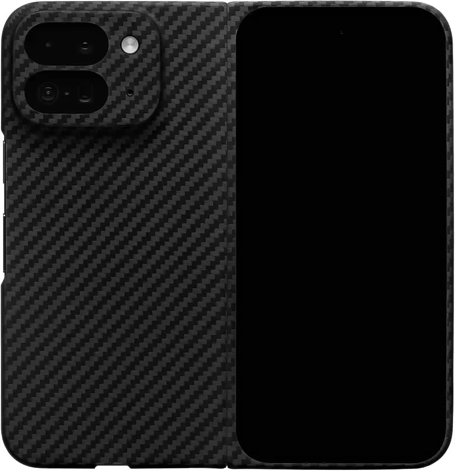 Latercase for Pixel 10 Pro Fold | Ultra-Thin 0.6mm Aramid Fiber Case | Lightweight 20g Slim Protective Cover | Wireless Charging Compatible | Matte Non-Slip Grip | Carbon Fiber Weave