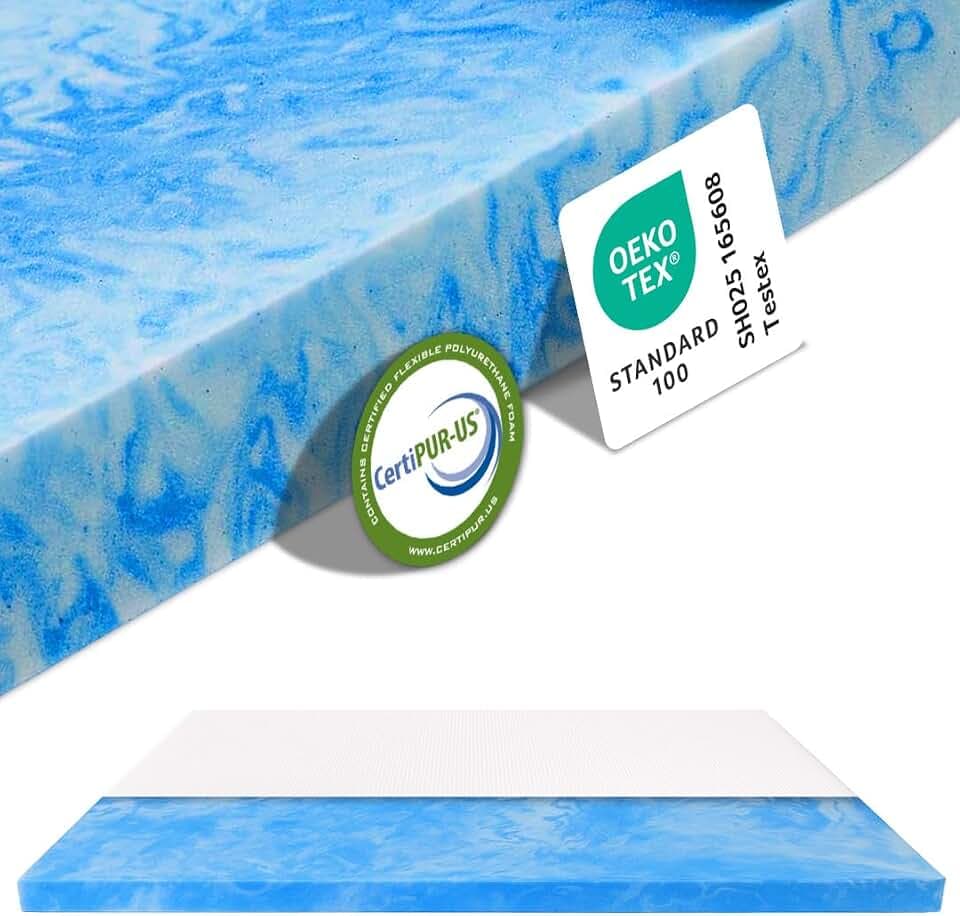 MKS Dream Topper 160x200 Gelschaum Matratzenauflage 5cm H3 H4 kühlend