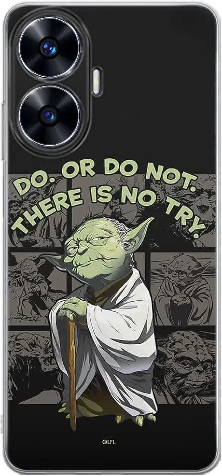 ERT GROUP Handyhülle für Realme C55 Original und offiziell Lizenziertes Star Wars Muster Yoda 007 optimal an die Form des Handy angepasst, hülle aus TPU