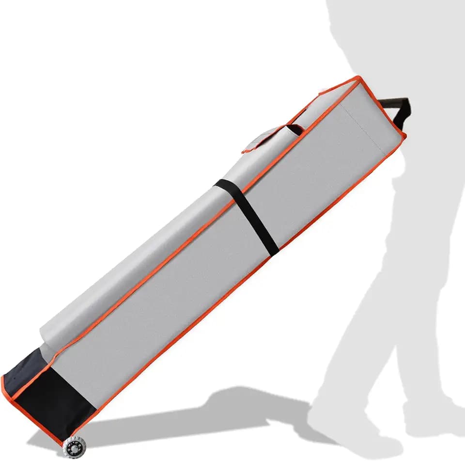 Eurmax USA Heavy Duty 10x20 Wheeled Roller Bag Pop up Canopy Tent Universal Rolling Storage Bag (Grey)