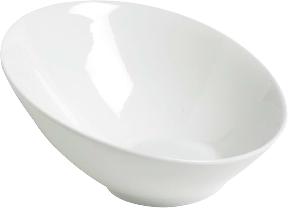 Cosy&Trendy HB0033 Porzellan Salatschüssel für Pasta, Weiß, Durchmesser 19 cm