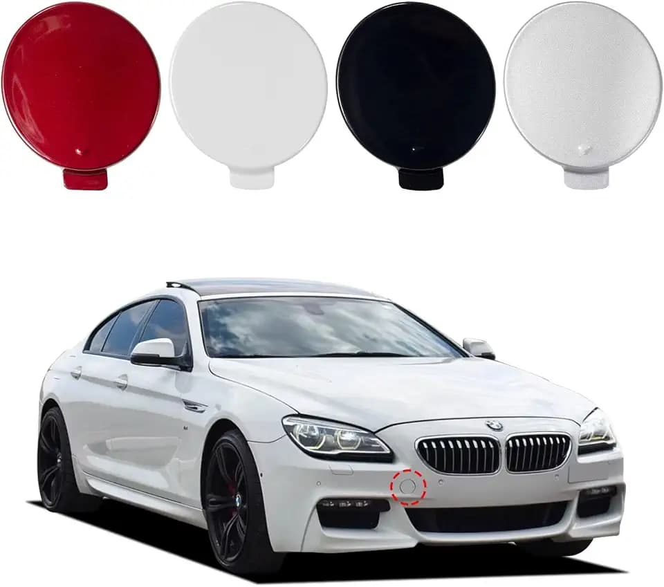 Car Front Bumper Tow Hook Cover Cap Towing Eye Fit for BMW 6 Series M-Sport 640d 650i 2012 2013 2014 2015 2016 2017 2018 51118052710(Silver)