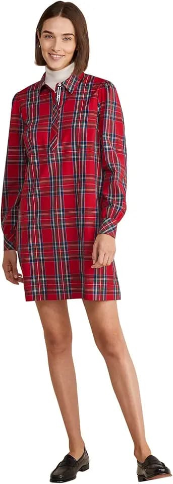 Vineyard Vines Women's Plaid Poplin Popover Dress