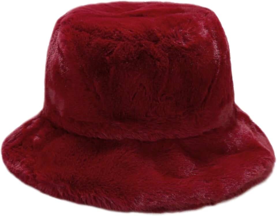 XYIYI Pelzig Fischerhut Bucket Hat Winter Wärmer Eimer Hut Flauschige Fischermütze für Damen Mädchen