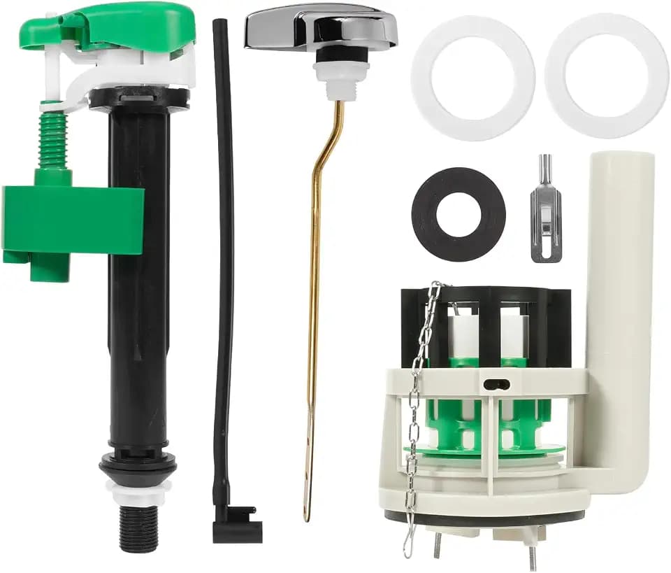 3-Inch Flush Valve Repair Kit for Most One-Piece Toilets, Compatible with TOTO Replacement Parts, Includes Toilet Drain Valve, G1/2" Adjustable Fill Valve, Flush Handle Lever, Gasket