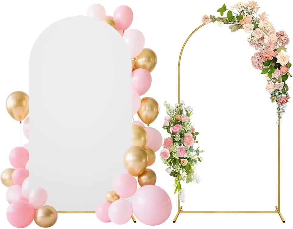 7.2FT Arch Backdrop Stand and Cover Set, Metal Balloon Arch Stand