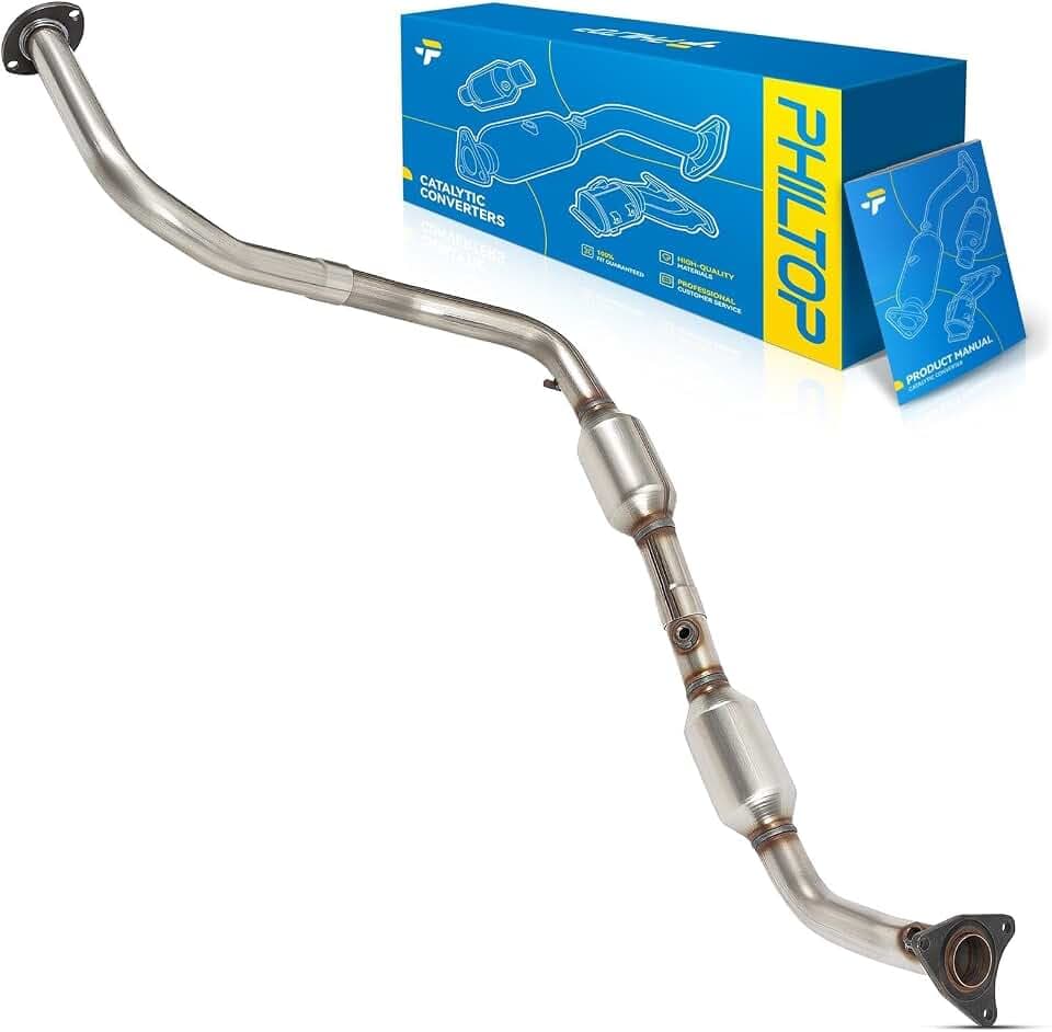 PHILTOP High Flow Catalytic Converter Compatible with Toyota Tundra 5.7L 2007-2019, Tundra 4.6L 2010-2019 Direct-Fit Catalytic Converter Kit OE# 40868, 643119(EPA Compliant)