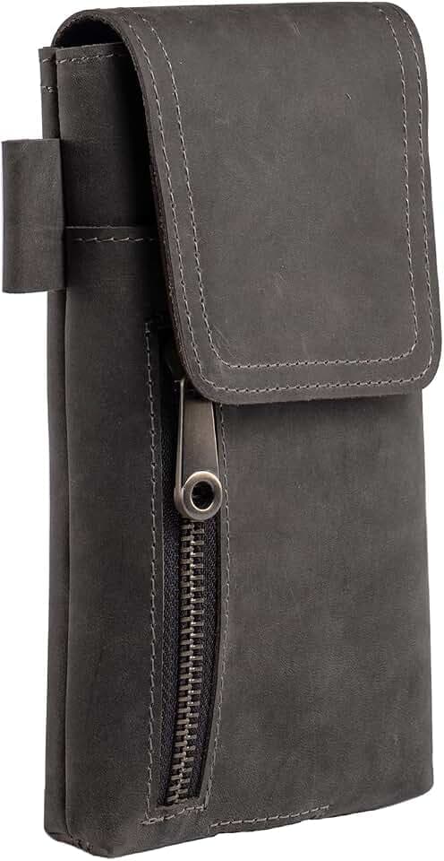 Echtes Leder Handy Holster Handyhalter für iPhone 17 16 15 14 13 12 11 Pro Max 16 15 14 Plus Handyhüllen mit Gürtelclip, Handytasche für Gürtel, Gürteltasche Herren