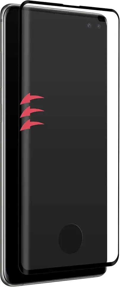 3D-Full-Screen-Schutzglas SCHOTT 9Hfür Samsung Galaxy S10+, Trans/Schwarz