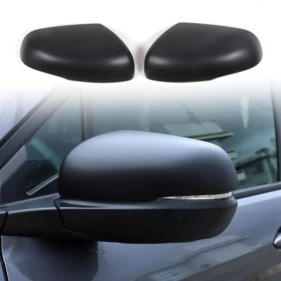 2PCS Rearview Mirror Covers for Honda Pilot 2016-2022/ Ridgeline 2020-2024/ Passport 2019-2024, ABS Material Door Side Mirror Guard Cover Cap Exterior Accessories (Matt Black)