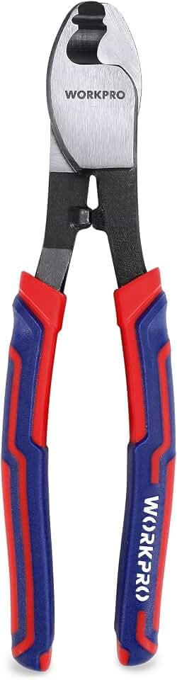 WORKPRO Kabelschere 210mm, Kabelschneider für Aluminium und Kupfer