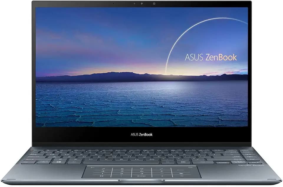ASUS ZenBook Flip 13 Ultra Slim Convertible Laptop, 13.3” OLED FHD Touch Display, Intel Evo Platform - Core i5-1135G7 Processor, Iris Xe, 8GB RAM, 512GB SSD, Windows 10 Home, Pine Grey, UX363EA-DH51T