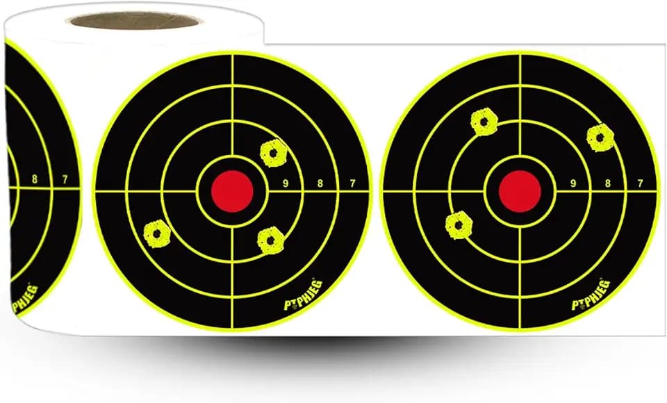 4/6 Inch Splatter Target Stickers with Yellow Effect, Adhesive Shooting Targets for BB Gun, Pellet Gun, Airsoft, Pistol, Rifle Shooting Practice (200/400 Pack)