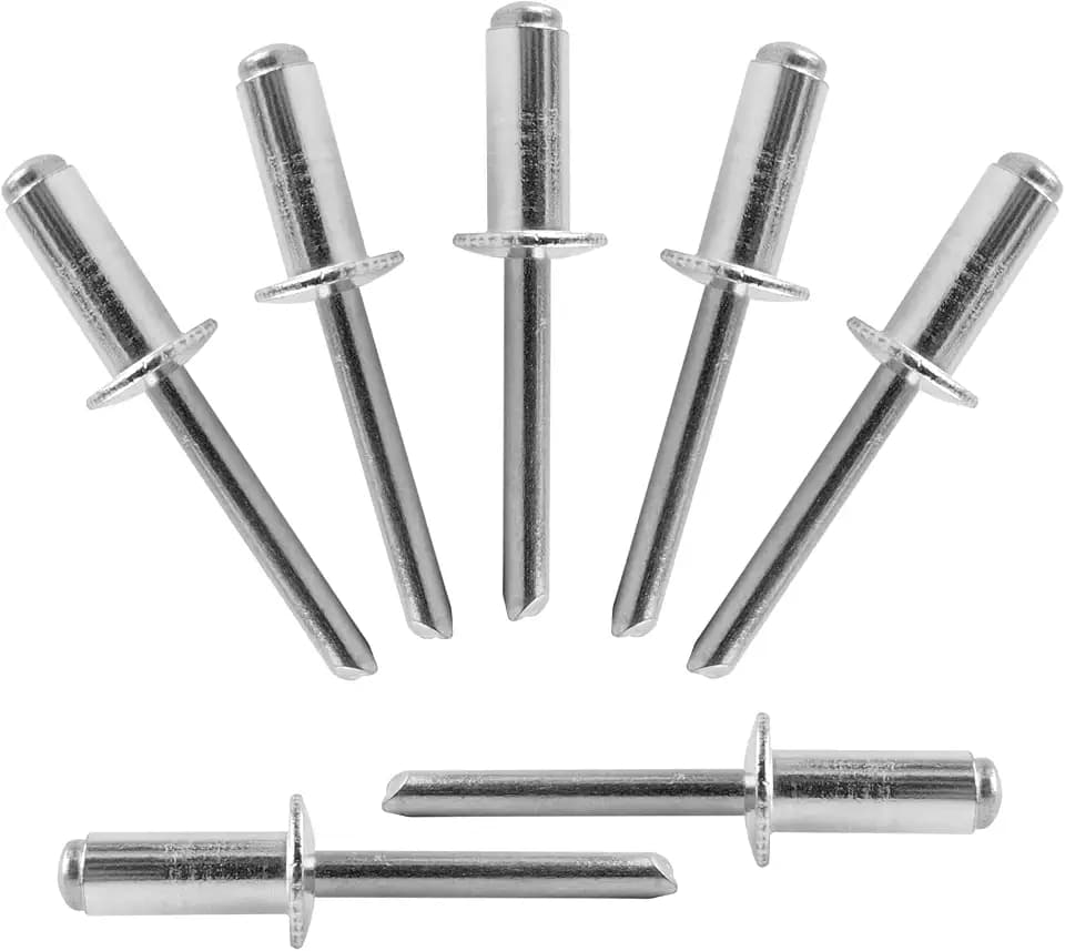 ALLCLEAN 75 Pcs 1/4" x 5/8" Aluminum Blind Rivets,6.4 x 16mm Pop Rivets,Aluminum Grip and Steel Mandrel