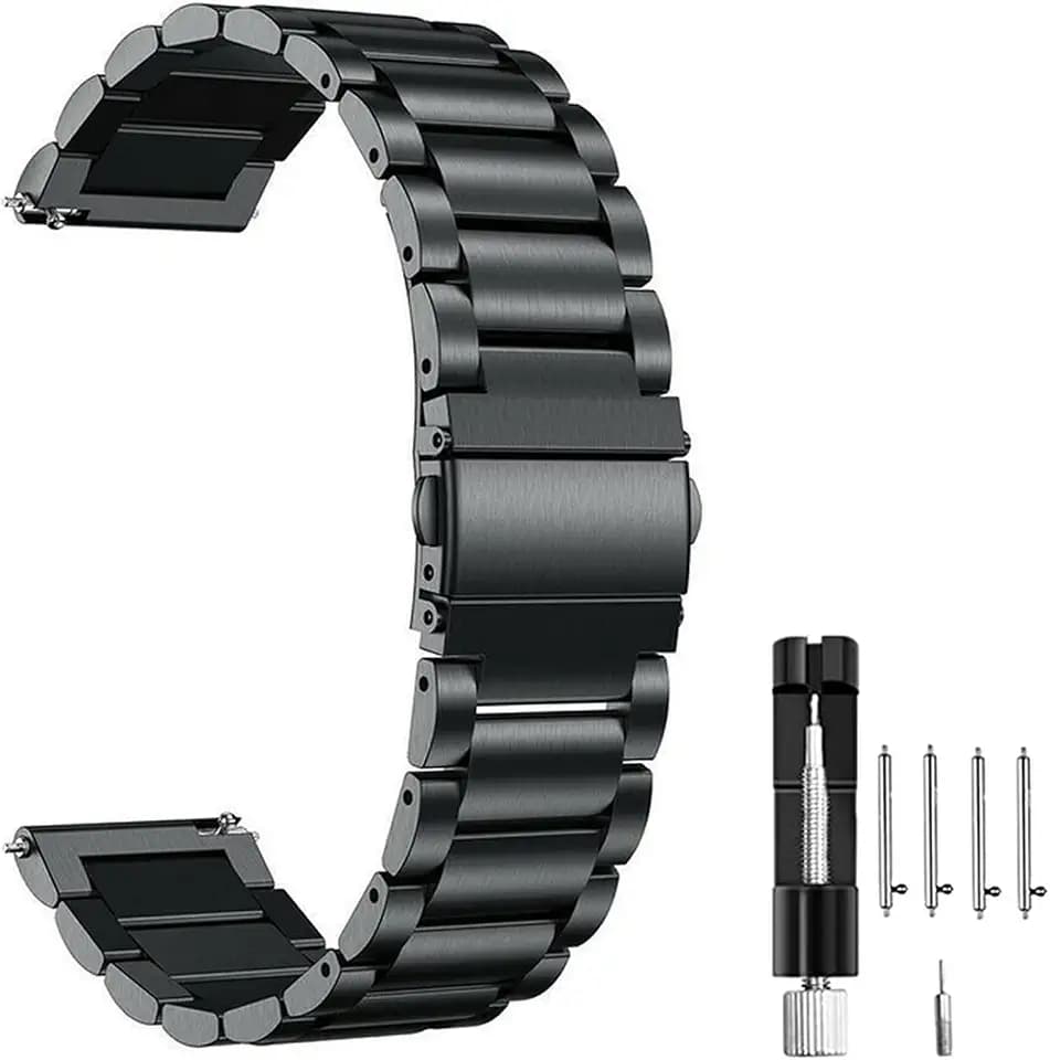 22mm Edelstahl Armband Kompatibel mit Samsung Galaxy Watch 3 45mm Gear S3 Classic/Frontier Armbänder Huawei Watch GT 3/4 46mm Metall Uhrenarmband