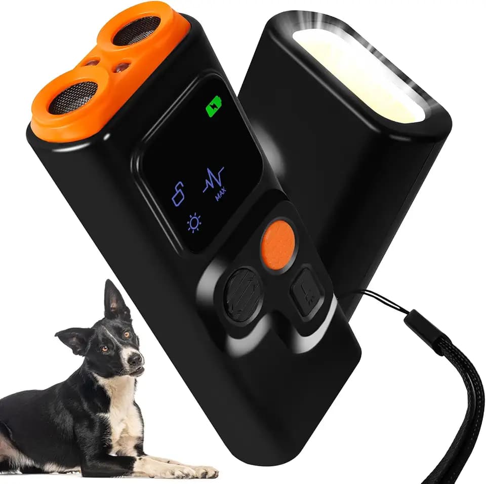 HOSSOM Anti Bell Gerät Hunde, 2 Modi Antibell Ultraschall Gerät, Hunderindenstopper für Hunde, 9M Stopp Hundebell Gerät, Wiederaufladbar Ultraschall-Bellstopper drinnen draußen