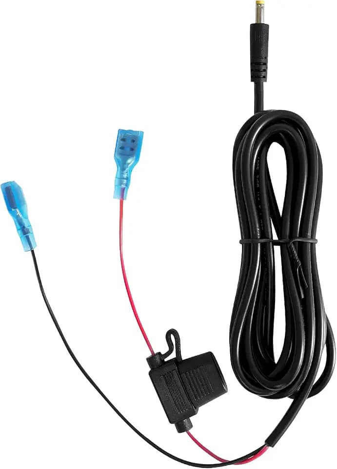 10FT Trail Camera Battery Power Cord - 4.0x1.7mm DC Plug, Compatible with Tactacam Reveal X XB SK, Wise Eye,Covert Cameras, Snyper Cameras, and More - 2A Fuse Included