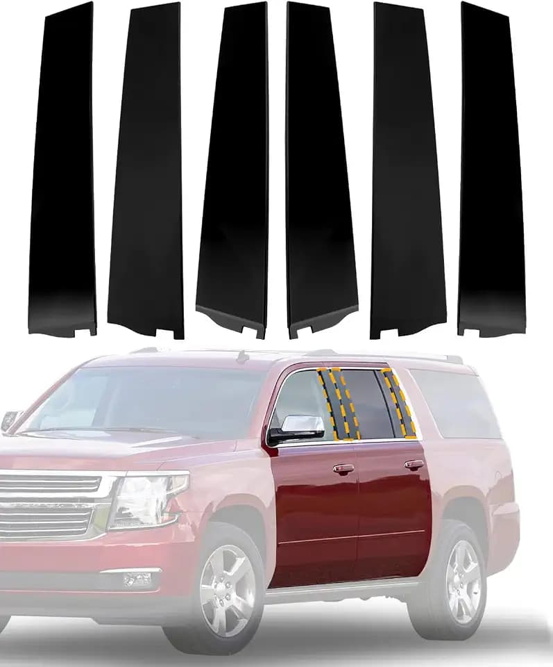 Door Pillar Trim, Fit for 15-18 GMC Yukon, Escalade, Tahoe, F&R B/C Pillar