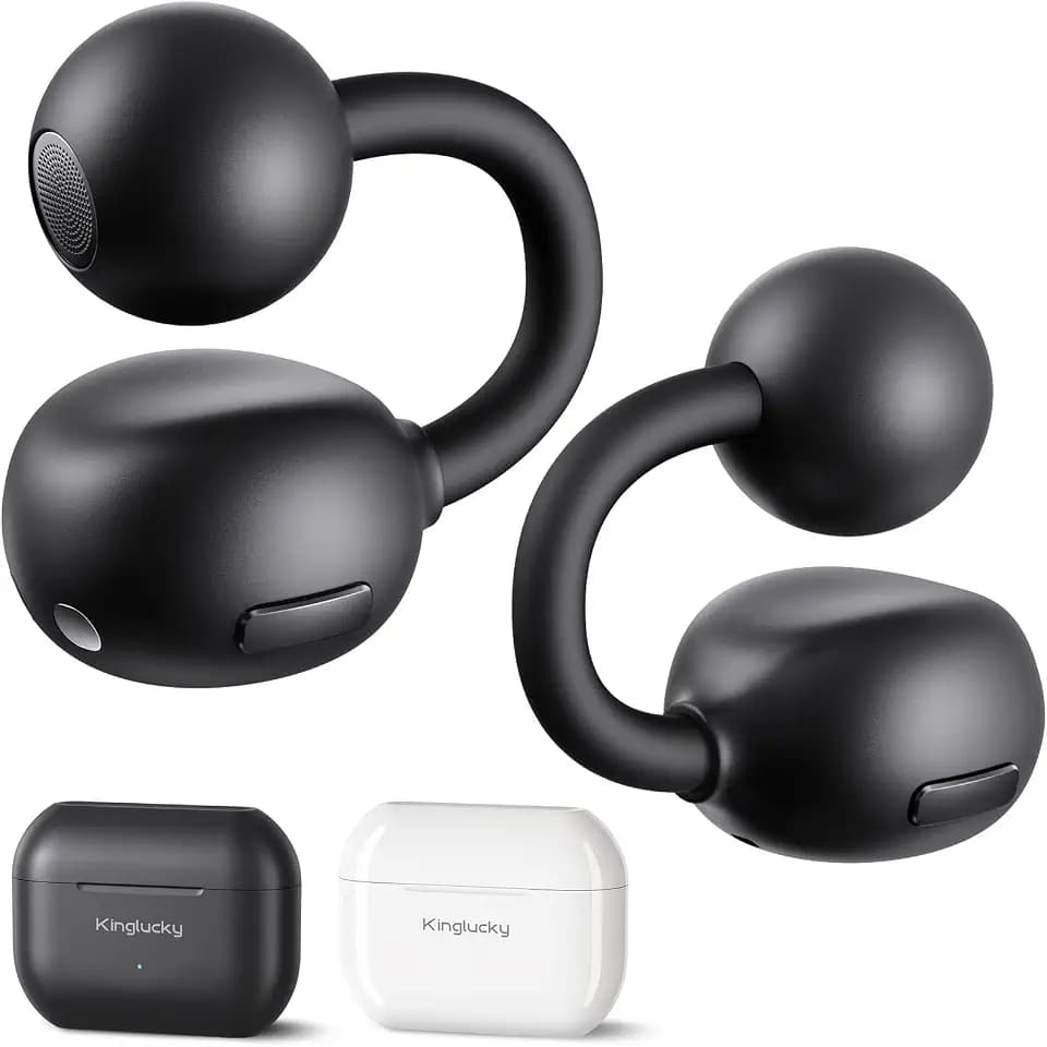 Kinglucky Next‑Gen Clip-On Earbuds, Open Ear Earbuds for Running Small Ears
