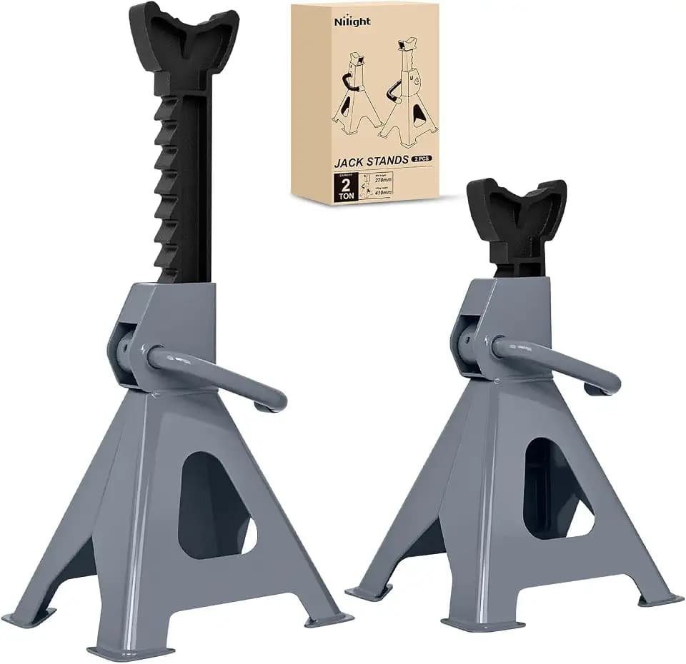 Nilight 2-Ton Jack Stands, 4,400 lb Capacity, Adjustable Height, 1 Pair