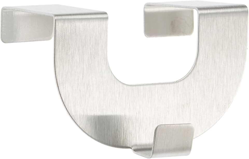 Home Fashion 070/766-0790 U-Metallhaken Tief, Metall, 4.0 x 7.5 cm - 2-pack