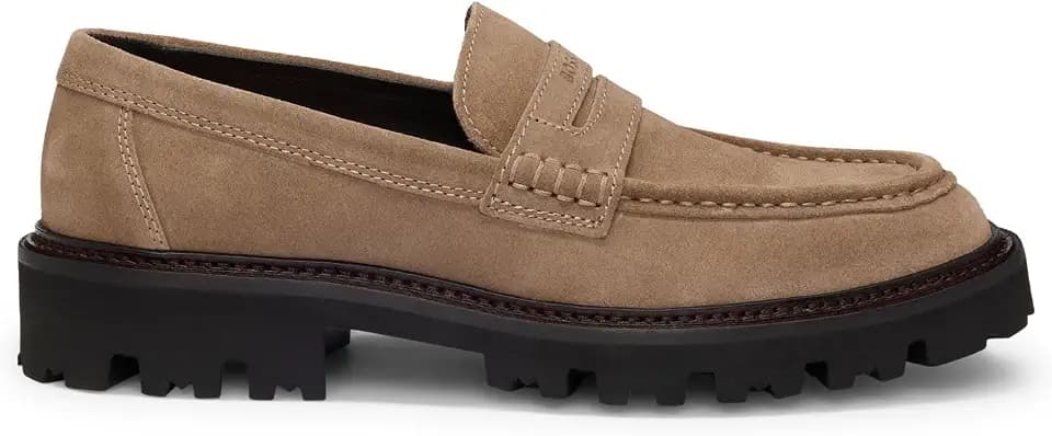 BOSS Herren Julyo Loaf Loafer aus Veloursleder mit Pennyloafer-Besatz Größe