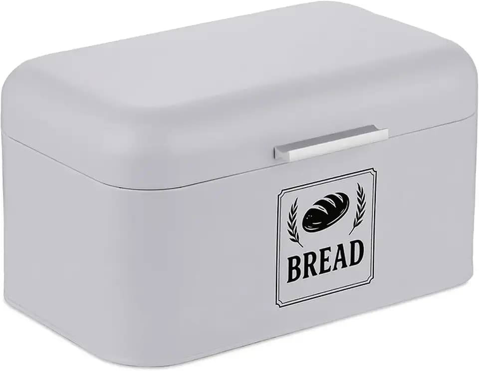 Relaxdays Brotkasten, Brotbox mit Deckel & Griff, versch. Maße, Brot aufbewahren, Brotkiste Retro, Metall, Farbwahl
