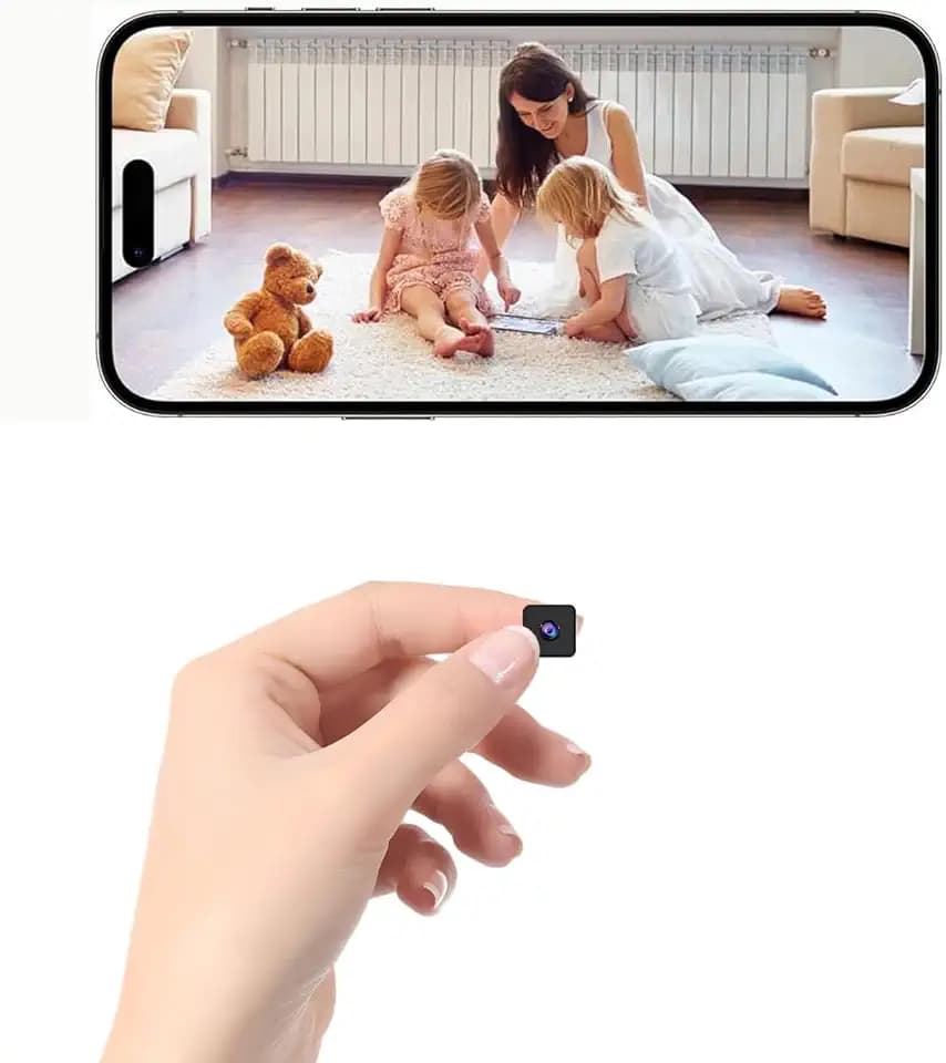 Small Spy Wireless Camera Wifi Security Camera Mini Home Indoor Outdoor Camera, Portable Smart House Dog Pet Camera Tiny Nanny Cam Office Cameras,128 Wide Angle Night Vision Motion Detection Cams