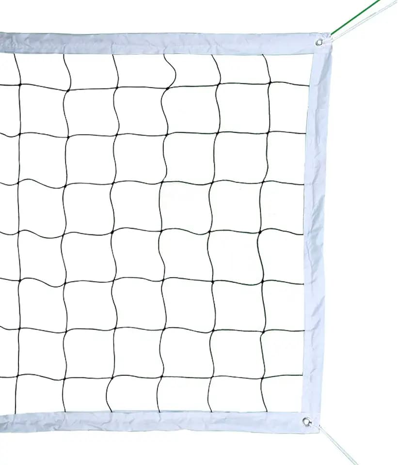 Professional Volleyball Net Outdoor Heavy Duty, All Weather Enhanced with Aircraft Steel Cable, Regulation 32x3FT Replacement Net for Backyard Beach Pool Indoor