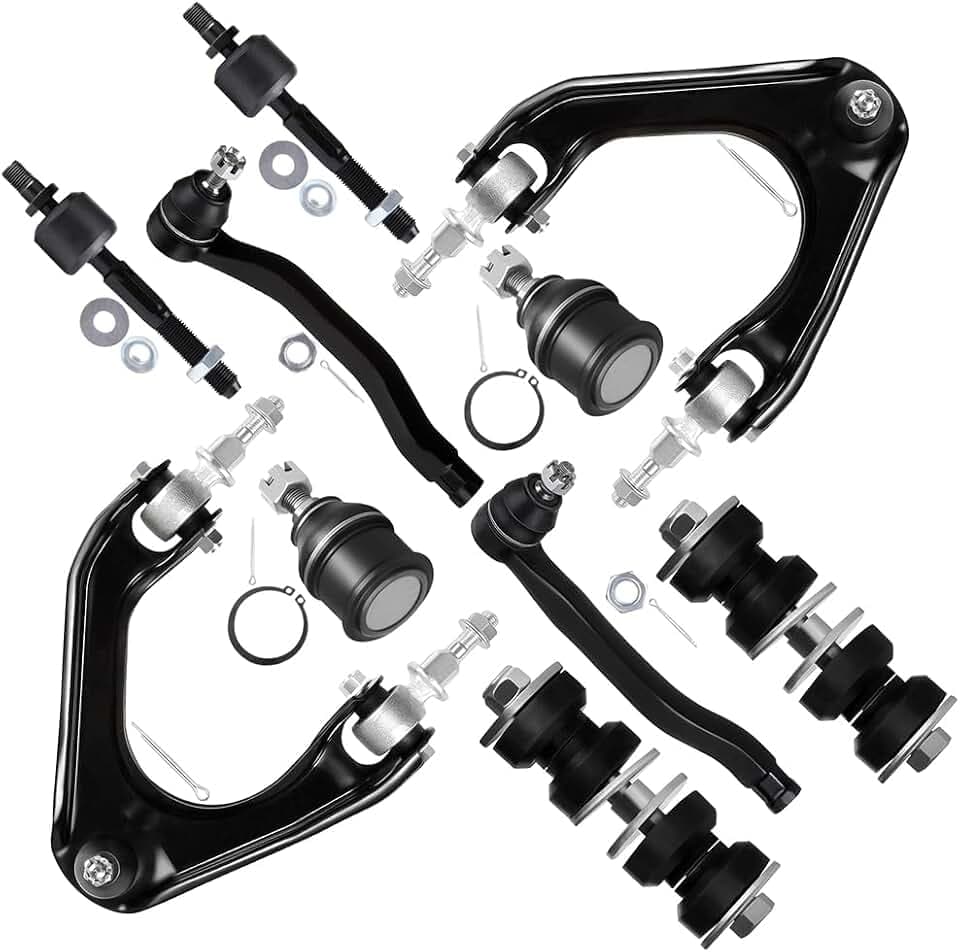 SCITOO 10pcs Suspension Kit For 1990-1993 For Accord - With Suspension Parts Upper Control Arm Lower Ball Joint Sway Bar End Link Inner Outer Tie Rod End