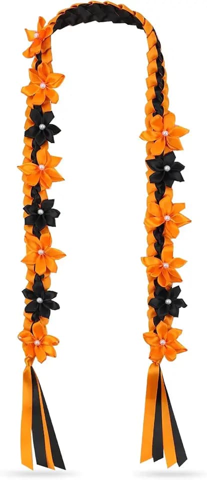 TFTANFAN Graduation Flower Lei Hawaiian Floral Necklace for Graduation Ceremony Graduation money lei Gift for Women Men